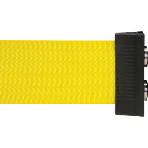 Magnetic Tape Cassette for Build-Your-Own Crowd Control Barrier, 7', Yellow Tape Trail Hammer and Bolt