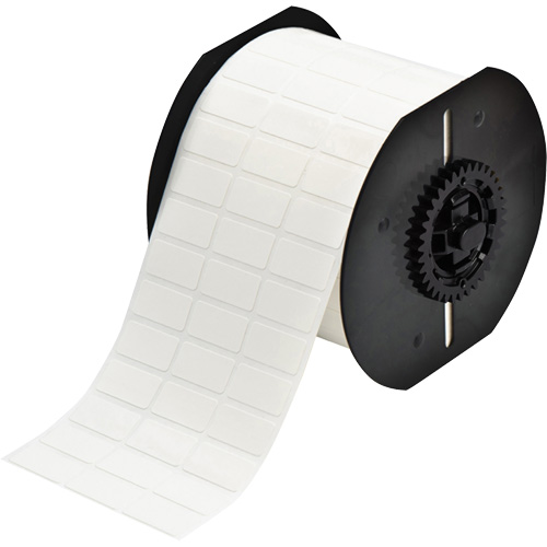 B33 Series Repositionable Adhesive Labels, Vinyl, 1" L x 0.5" H, White Trail Hammer and Bolt