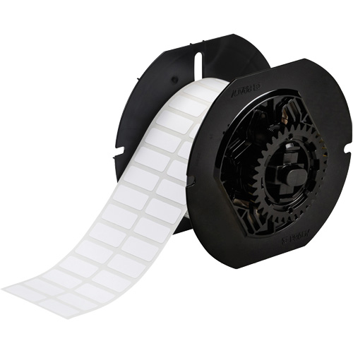B33 Series Chemical Resistant Laboratory Labels, Polyester, 1" L x 0.375" H, White Trail Hammer and Bolt