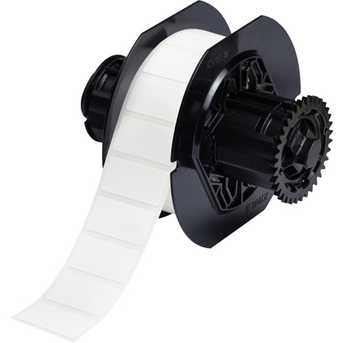 &eacute;tiquettes en tissu avec rev&ecirc;tement en polyamide B33, Nylon, 1,5" lo x 0,75" h, Blanc Trail Hammer and Bolt