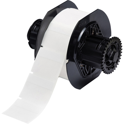 B33 Series Self-Laminating Labels, Vinyl, 1.75" L x 1.5" H, White Trail Hammer and Bolt