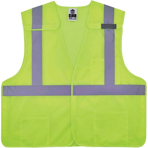GloWear 8217BA Breakaway Mesh Safety Vest, High Visibility Lime-Yellow, Medium/Small, Polyester Trail Hammer and Bolt