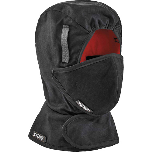 Doublure de casque de s&eacute;curit&eacute; d'hiver N-Ferno avec cache-bouche, Doublure en Molleton, Taille unique, Noir Trail Hammer and Bolt
