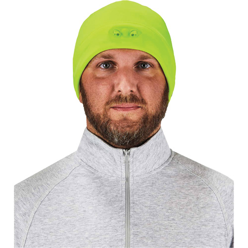 Bonnet N-Ferno &agrave; lumi&egrave;res DEL, Taille unique, Vert lime haute visibilit&eacute; Trail Hammer and Bolt