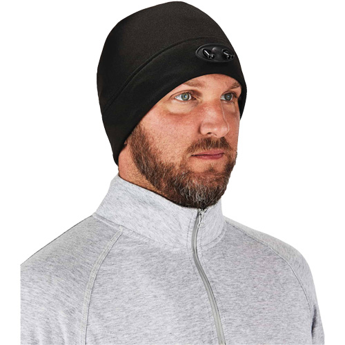 N-Ferno&reg; Skull Cap Beanie Hat with LED Lights, One Size, Orange Trail Hammer and Bolt