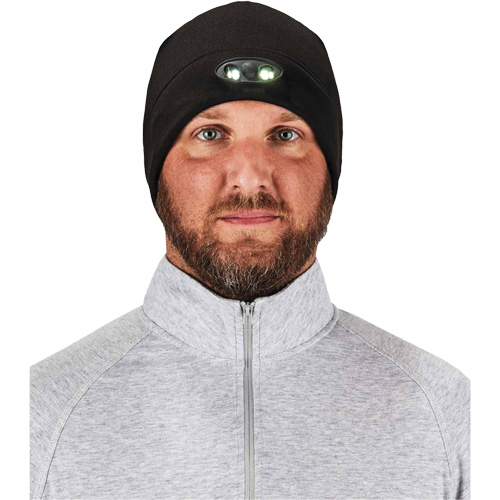 N-Ferno&reg; Skull Cap Beanie Hat with LED Lights, One Size, Orange Trail Hammer and Bolt