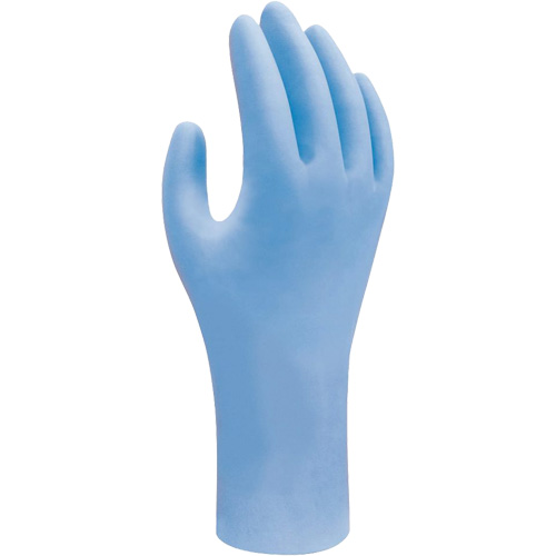Gants jetables biod&eacute;gradable, T-petit, Nitrile, 2,5 mils, Sans poudre, Bleu Trail Hammer and Bolt