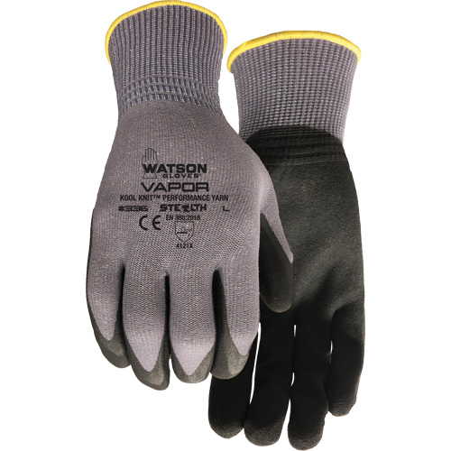 Gants enduits Stealth Vapour, Petit, R&ecirc;vetement Mousse de PVC, Calibre 15, Enveloppe en Nylon Trail Hammer and Bolt