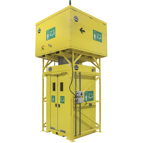 Enclosed Outdoor Gravity Fed Safety Shower Trail Hammer and Bolt