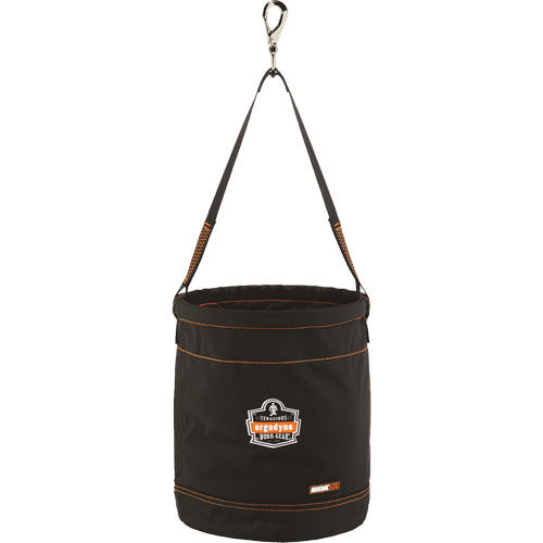 Arsenal&reg; 5970 Swiveling Hook Hoist Bucket, Nylon, 12.5" Dia. x 15" H, 100 lbs. Load Rating Trail Hammer and Bolt