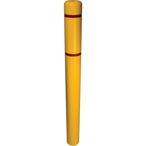 Bollard Cover, 6" Dia. x 52" L, Yellow Trail Hammer and Bolt