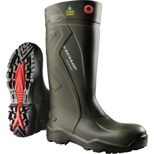 Bottes de s&eacute;curit&eacute; compl&egrave;te Purofort+, Purofort, Embout Acier, Pointure 7, Semelle R&eacute;sistant aux perforations Trail Hammer and Bolt