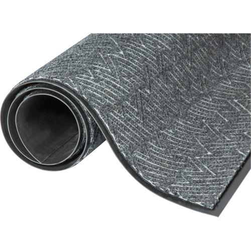 Triathlon Performance Entrance Mats, Wiper/Scraper, 3' x 5' x 7/16", Cool Grey Trail Hammer and Bolt