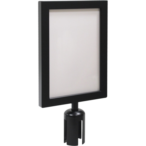 Sign Frame for Crowd Control Post, Black Trail Hammer and Bolt
