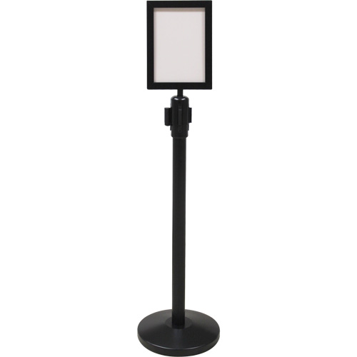 Sign Frame for Crowd Control Post, Black Trail Hammer and Bolt
