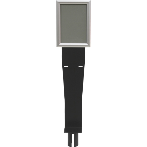 Sign & Dispenser Holder for Crowd Control Post, Black Trail Hammer and Bolt