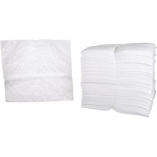 Petroleum Sorbent Pads, Oil Only, 19" x 17", 38.7 gal. Absorbancy Trail Hammer and Bolt