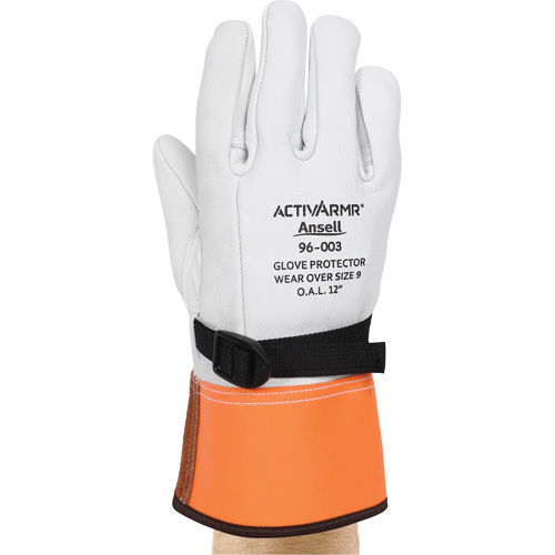 Gants de protection en cuir pour haute tension 96-003, Taille 8, 12" lo Trail Hammer and Bolt