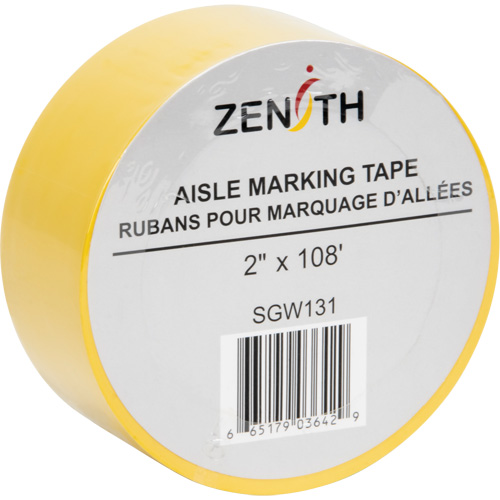 Ruban pour marquage d'all&eacute;es, 2" x 108', PVC, Jaune Trail Hammer and Bolt