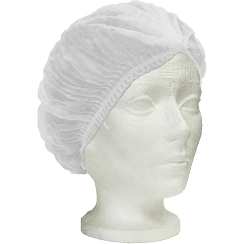 Bonnet bouffant pliss&eacute; Ronco Care, Polypropyl&egrave;ne, 24", Blanc Trail Hammer and Bolt