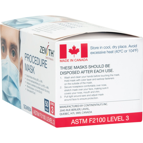 Disposable Procedure Face Masks, ASTM F2100 Level 3, Class 1 Trail Hammer and Bolt
