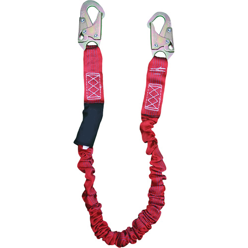 ShockSorb Internal Shock Lanyard, 6', Snap Hook Center, Snap Hook Leg Ends, Polyester Trail Hammer and Bolt
