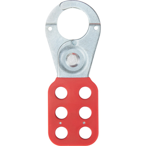 Safety Lockout Hasp, Red Trail Hammer and Bolt
