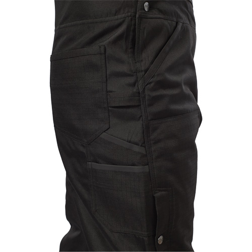 GridIron Regular Length Zip-To-Thigh Bib Overall, Men's, Large, Black Trail Hammer and Bolt