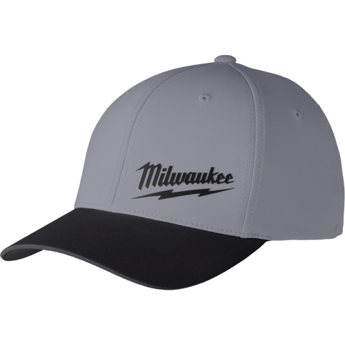 Workskin Fitted Hat, Grey, Poly-Cotton Trail Hammer and Bolt