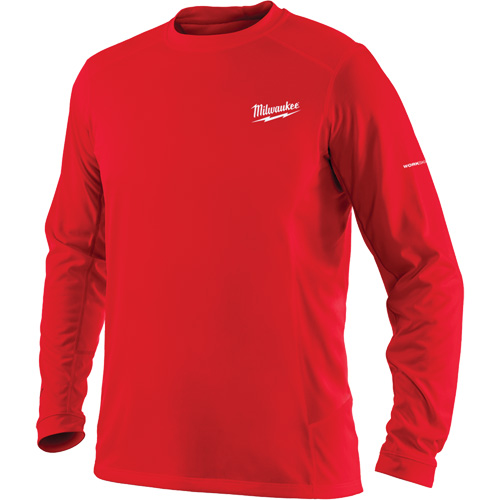 T-shirt &agrave; manches longues Workskin, Hommes, Petit, Rouge Trail Hammer and Bolt