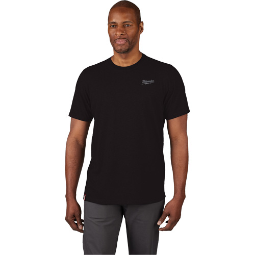 Hybrid Work Tee Shirt, Men's, Small, Black Trail Hammer and Bolt