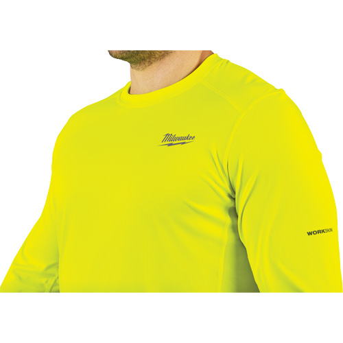 Workskin Lightweight High Visibility Shirt, Men's, Small, Yellow Trail Hammer and Bolt