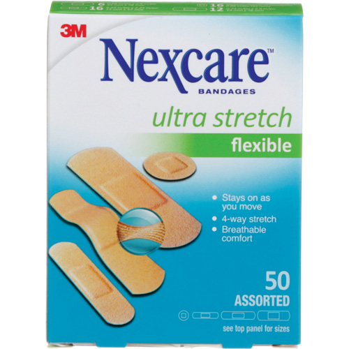 Pansements ultra-extensibles Nexcare, Assorti, Plastique, Non st&eacute;rile Trail Hammer and Bolt