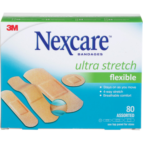 Nexcare Ultra Stretch Bandages, Assorted, Plastic, Non-Sterile Trail Hammer and Bolt