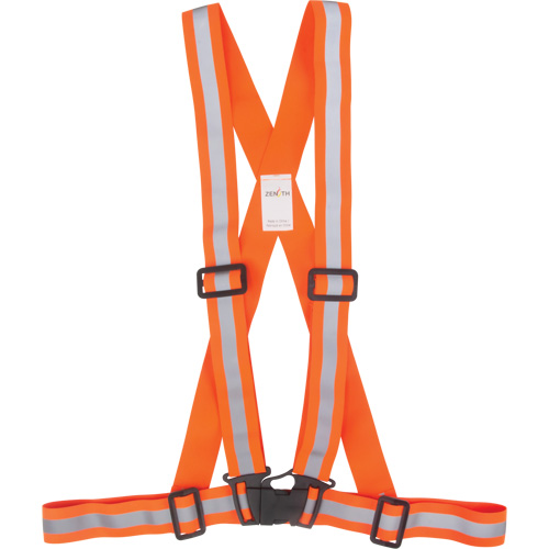 Harnais pour la circulation, Orange haute visibilit&eacute;, Couleur r&eacute;fl&eacute;chissante Argent, Moyen Trail Hammer and Bolt