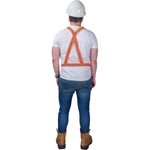 Harnais pour la circulation, Orange haute visibilit&eacute;, Couleur r&eacute;fl&eacute;chissante Argent, Moyen Trail Hammer and Bolt