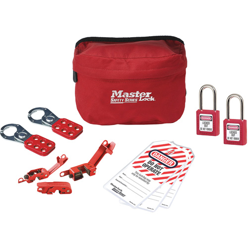 Basic Lockout Kit with Zenex Thermoplastic Locks, Electrical Kit, 11 Components Trail Hammer and Bolt