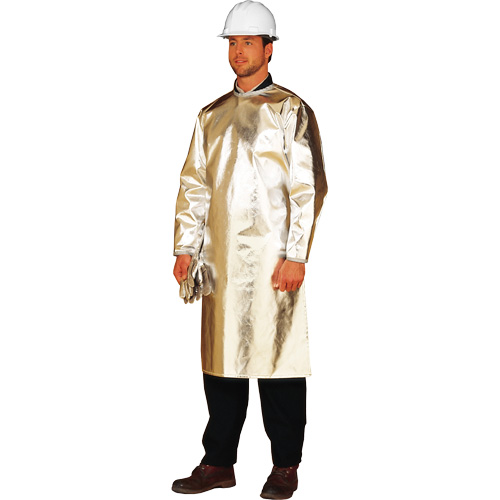 ALM 300 Long Heat Protective Apron/Smock, 48" L, Aluminized Fibreglass Trail Hammer and Bolt