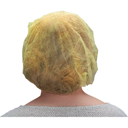 Bonnets bouffants, Polypropyl&egrave;ne, 21", Jaune Trail Hammer and Bolt