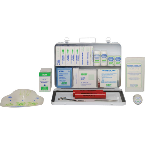 Trousse de premiers soins, R&eacute;pond &agrave; la norme CSA Z1220-17 type 2 environnements &agrave; faible risque, Moyen (26-50 travailleurs) Trail Hammer and Bolt