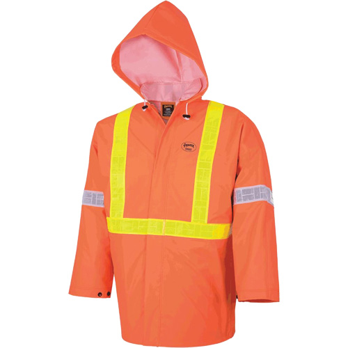 R85 Ensemble imperm&eacute;able de s&eacute;curit&eacute; 3 pi&egrave;ces ignifuge Element FR, Petit, Orange haute visibilit&eacute; Trail Hammer and Bolt