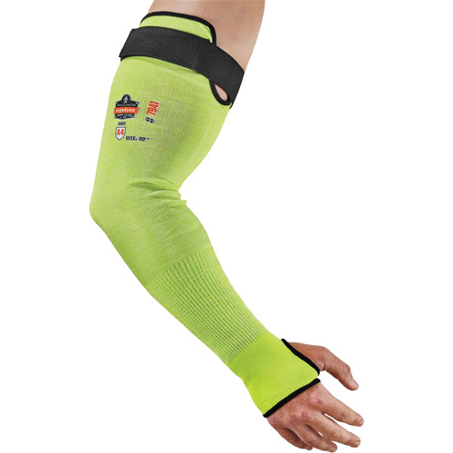 Manche de protection contre la coupe ProFlex 7941-PR, TenaLux, 22", ASTM ANSI niveau A4/EN 388 niveau D, Lime haute visibilit&eacute; Trail Hammer and Bolt