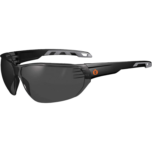 Lunettes de s&eacute;curit&eacute; sans monture Skullerz VALI, Lentille Fum&eacute;e, Antibu&eacute;e/Anti-&eacute;gratignures, ANSI Z87+/R&eacute;pond ou surpasse la norme CSA Z94.3 Trail Hammer and Bolt