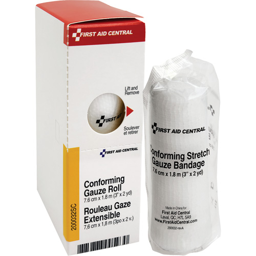 Recharge de bandage en gaze &eacute;tirable et conforme SmartCompliance, Rouleau, 6' lo x 3" la, St&eacute;rile, Dispositif m&eacute;dical Classe 1 Trail Hammer and Bolt