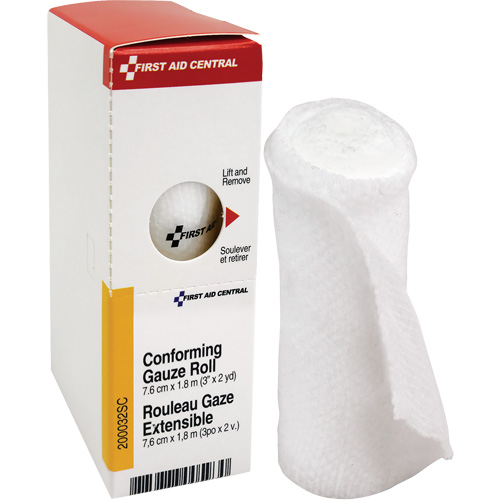 Recharge de bandage en gaze &eacute;tirable et conforme SmartCompliance, Rouleau, 6' lo x 3" la, St&eacute;rile, Dispositif m&eacute;dical Classe 1 Trail Hammer and Bolt