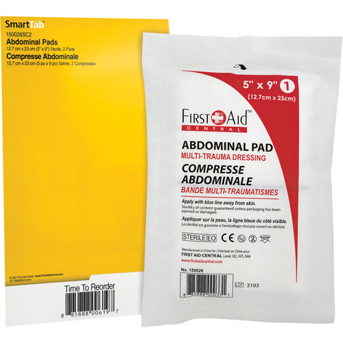 SmartCompliance&reg; Refill Abdominal Trauma Pads Trail Hammer and Bolt