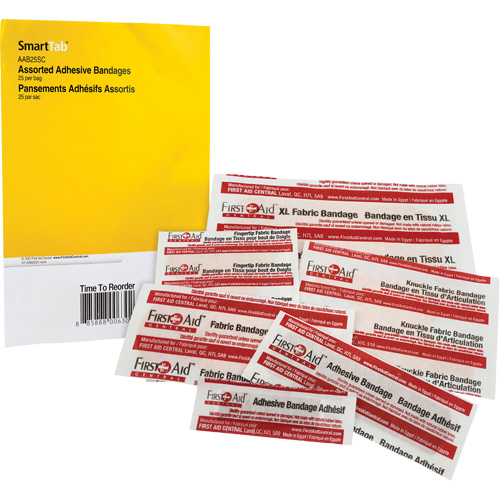 Recharge de bandages adh&eacute;sifs SmartCompliance, Assorti, Tissu/Plastique, Non st&eacute;rile Trail Hammer and Bolt
