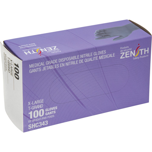 Medical Grade Disposable Gloves, X-Large, Nitrile, 6-mil, Powder-Free, Black, Class 2 Trail Hammer and Bolt