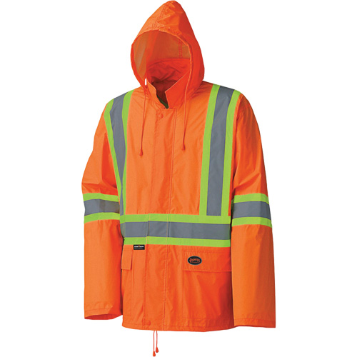 5598 Combinaison de pluie imperm&eacute;able et l&eacute;g&egrave;re, Polyester/PVC, Petit, Orange haute visibilit&eacute; Trail Hammer and Bolt
