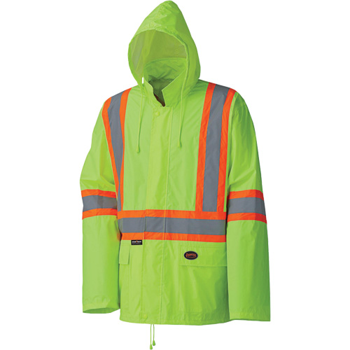 5599 Combinaison de pluie imperm&eacute;able et l&eacute;g&egrave;re, Polyester/PVC, T-petit, Jaune lime haute visibilit&eacute; Trail Hammer and Bolt